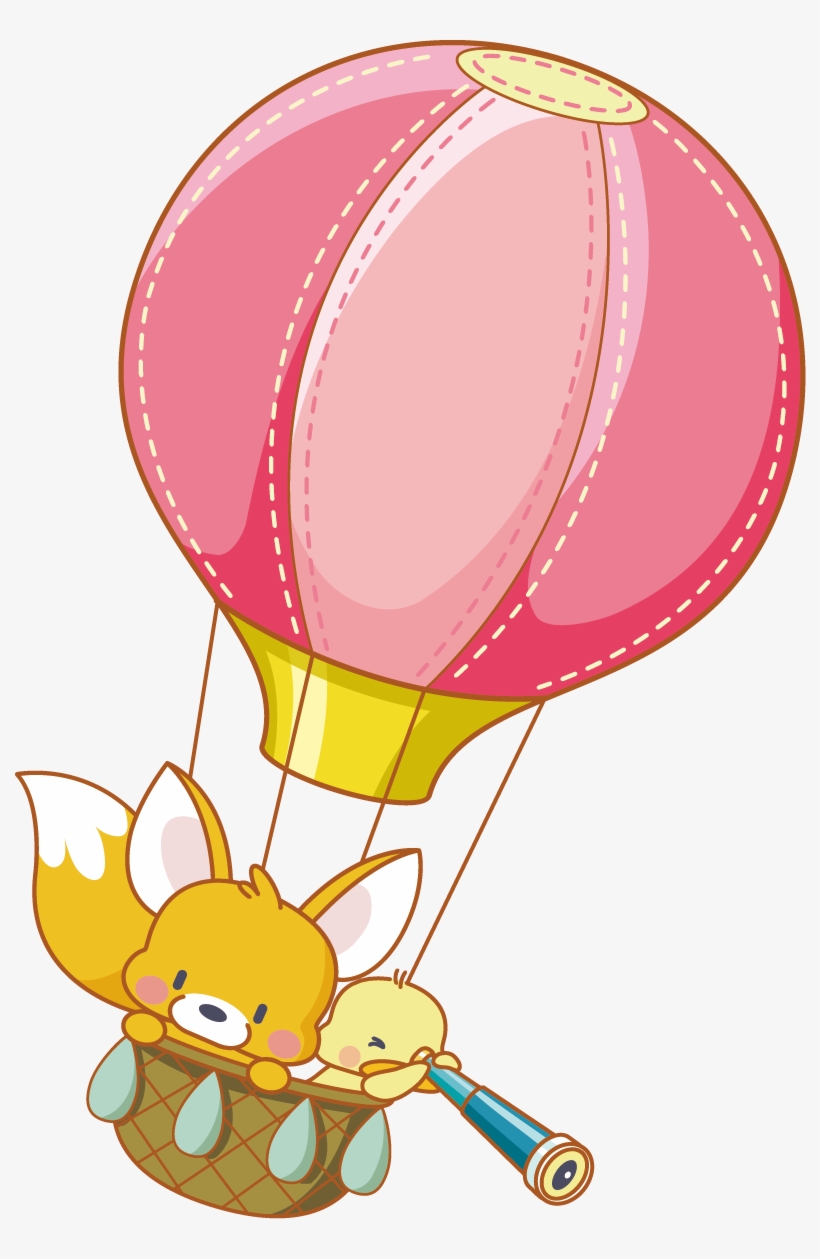 Clip Freeuse Cartoon Clip Art Poster Background Material - 熱 氣球, transparent png