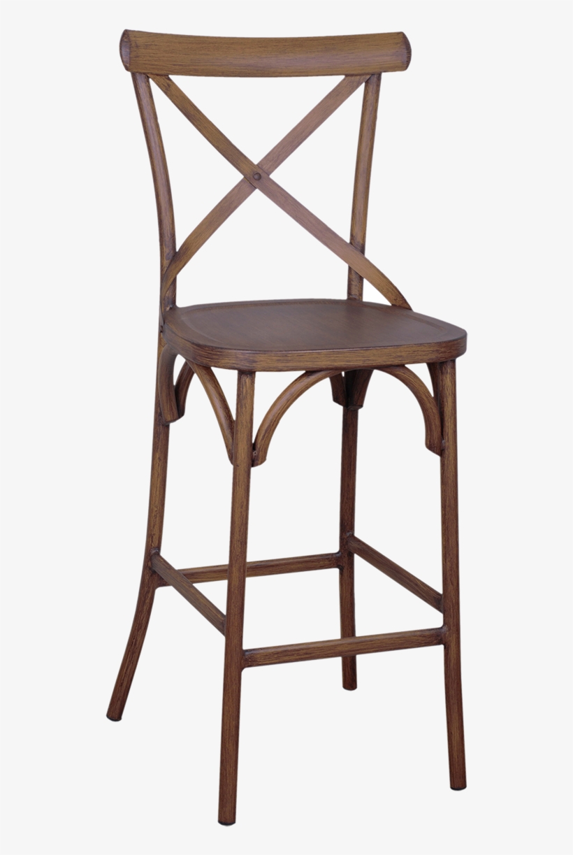 29 - Black Metal Cross Back Chair, transparent png
