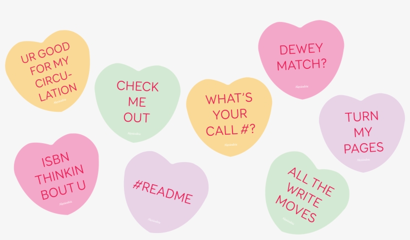 Free Library Posters For For Valentines Day - Library Themed Conversation Hearts, transparent png