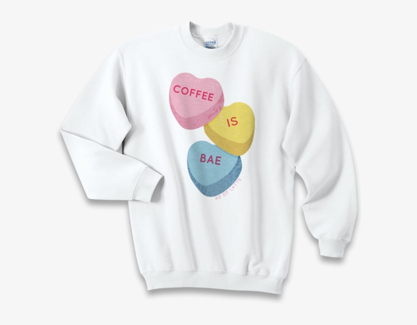 Valentines Day Candy Hearts Crewneck Sweatshirt White - Valentines Day Candy Hearts Hoodie, transparent png
