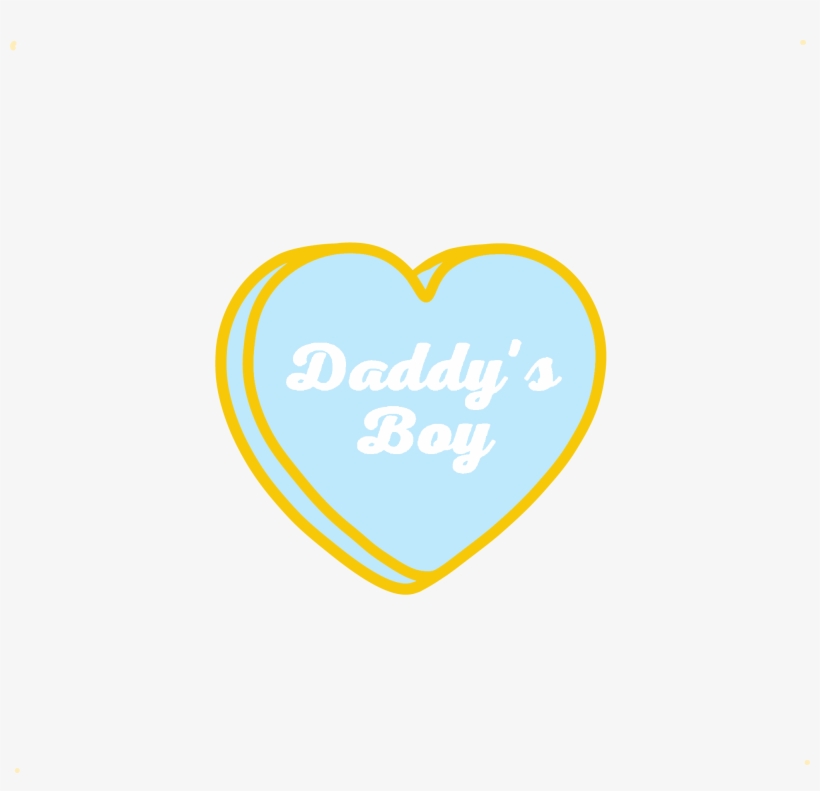 Daddy's Boy Candy Hearts Pin - Heart, transparent png