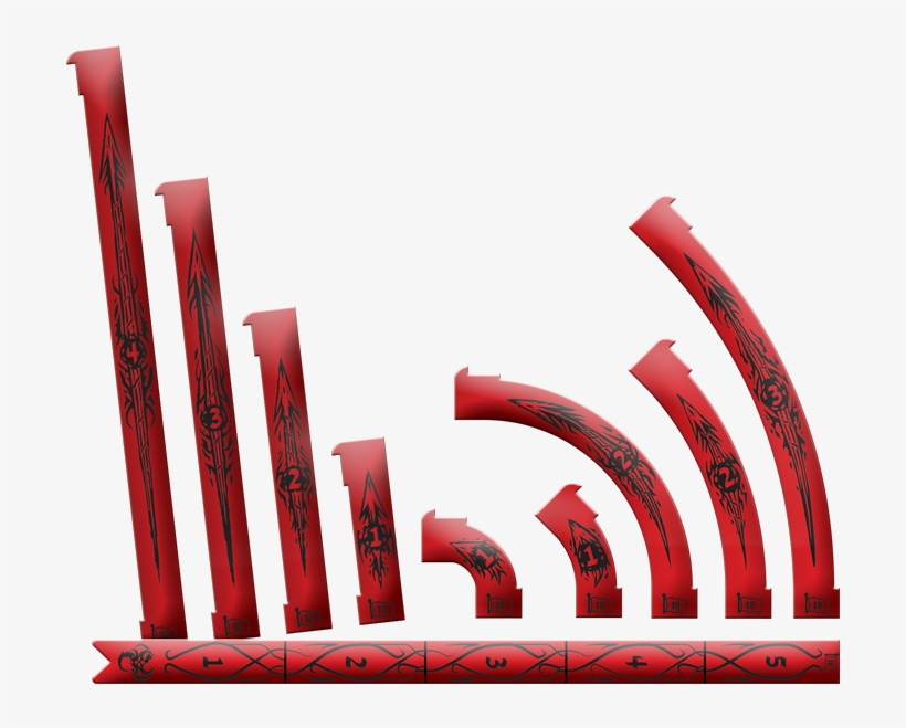 This Set Of Maneuver Templates Also Includes A Range - Graphic Design, transparent png