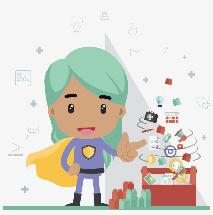Be A Social Superhero - Cartoon, transparent png
