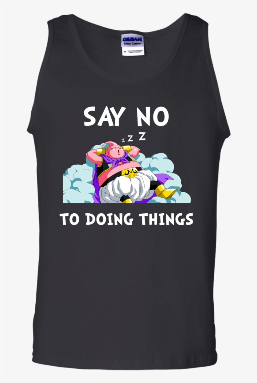 Majin Buu Dragonball Shirts Say No To Doing Things - T-shirt, transparent png