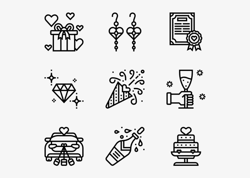 Vector Black And White Library Heart Icons Free, transparent png