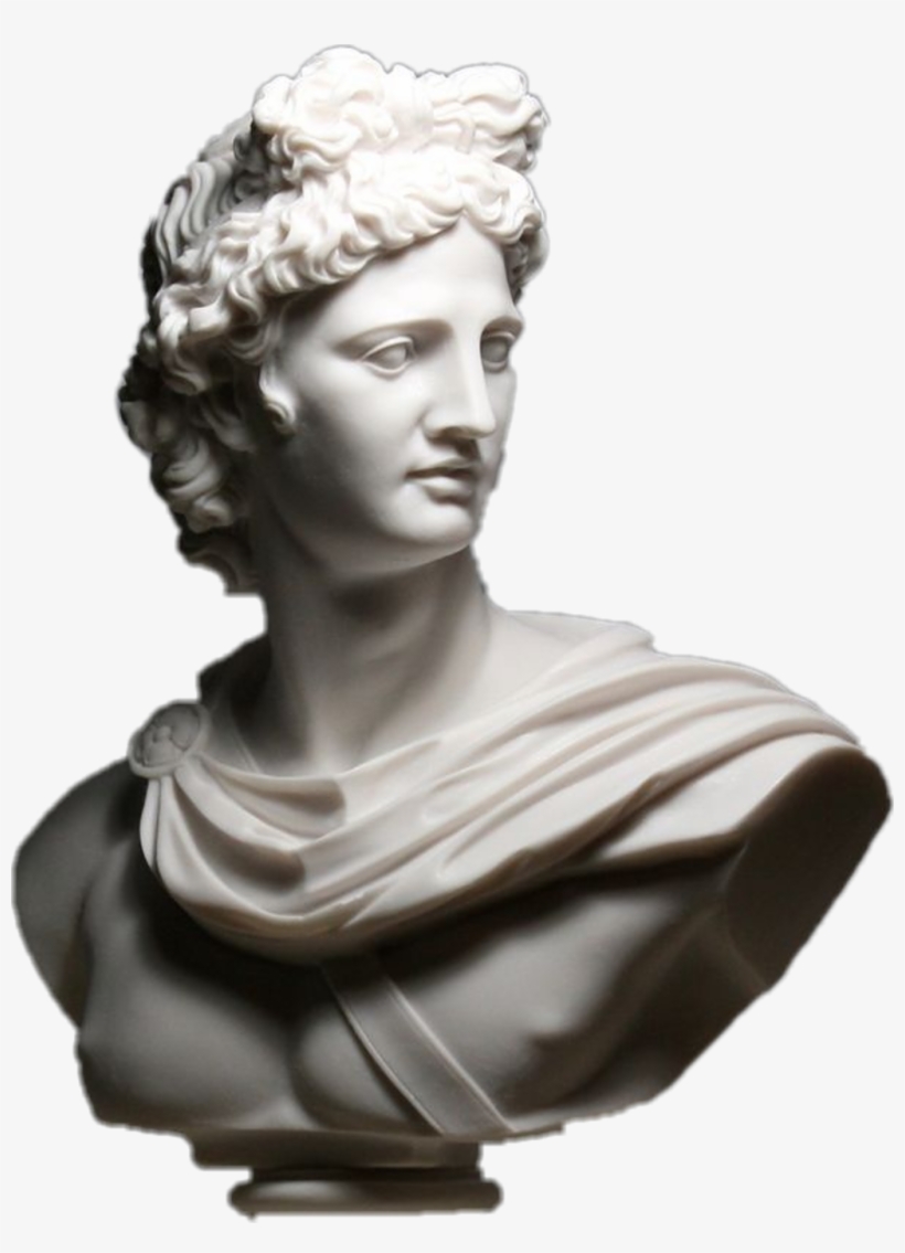 Greek Sticker - Greek God Head Statue, transparent png