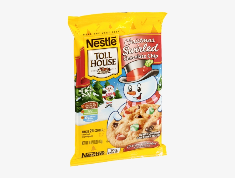 Nestlé® Toll House® Christmas Swirled Chocolate Chip - Nestle Chocolate Chip Christmas Cookies, transparent png