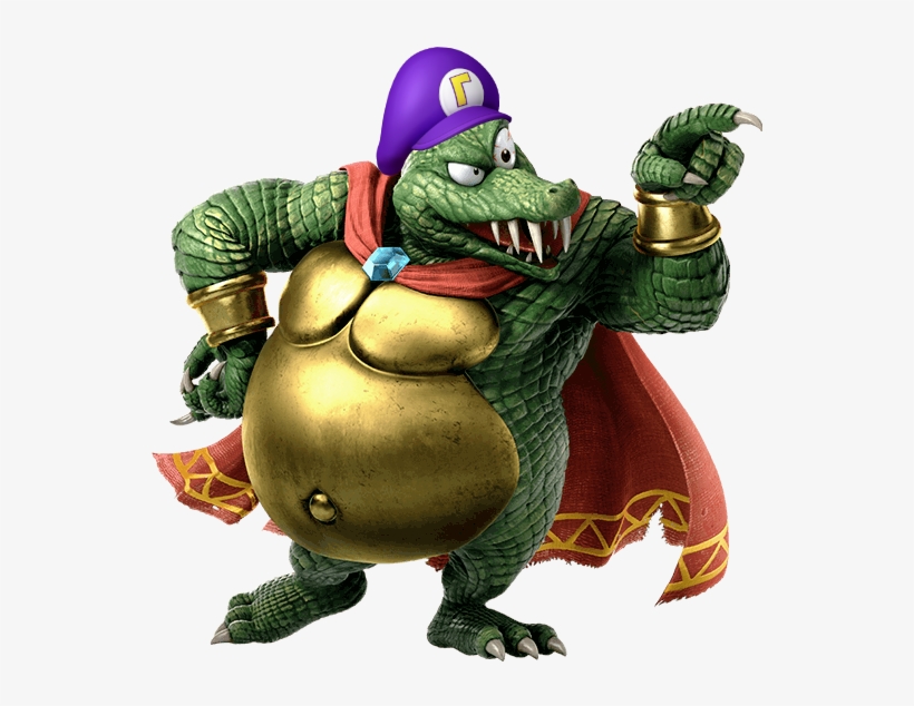 Waluigi's Hat On King K - King K Rool Smash Ultimate, transparent png