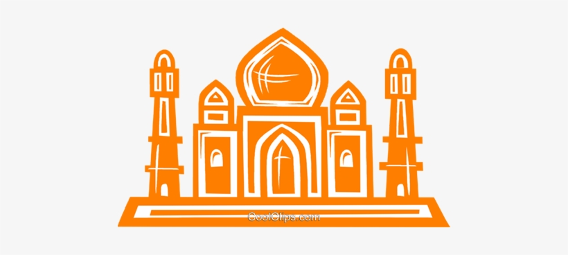 Taj Mahal Royalty Free Vector Clip Art Illustration - Taj Mahal Vector Png, transparent png