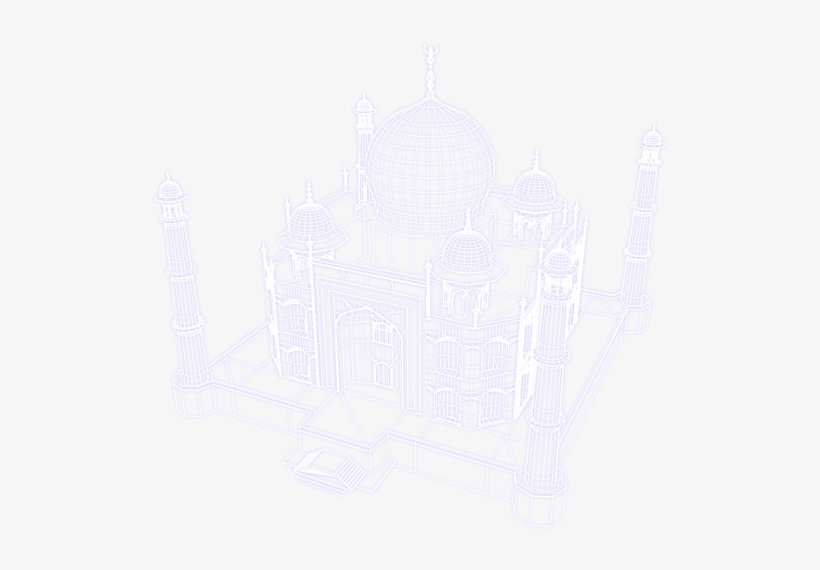 Taj Mahal In 3d, transparent png