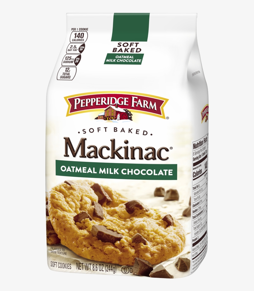 Mackinac® Soft Baked Oatmeal Milk Chocolate Chunk Cookies - Pepperidge Farm Oatmeal Cookies, transparent png