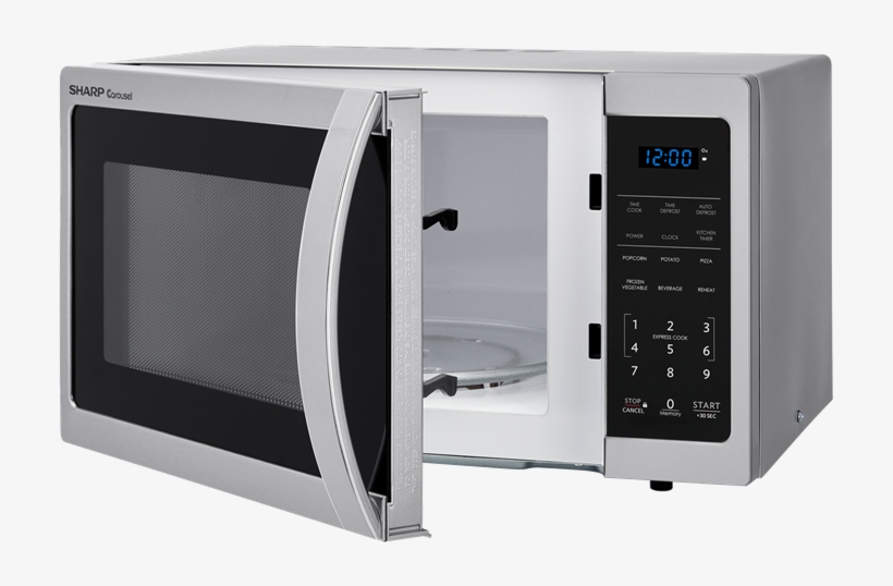 Smc0912bs Open Press Enter To Zoom In And Out - Sharp 0.9 Cu Ft 900 Watt Countertop Microwave Stainless, transparent png