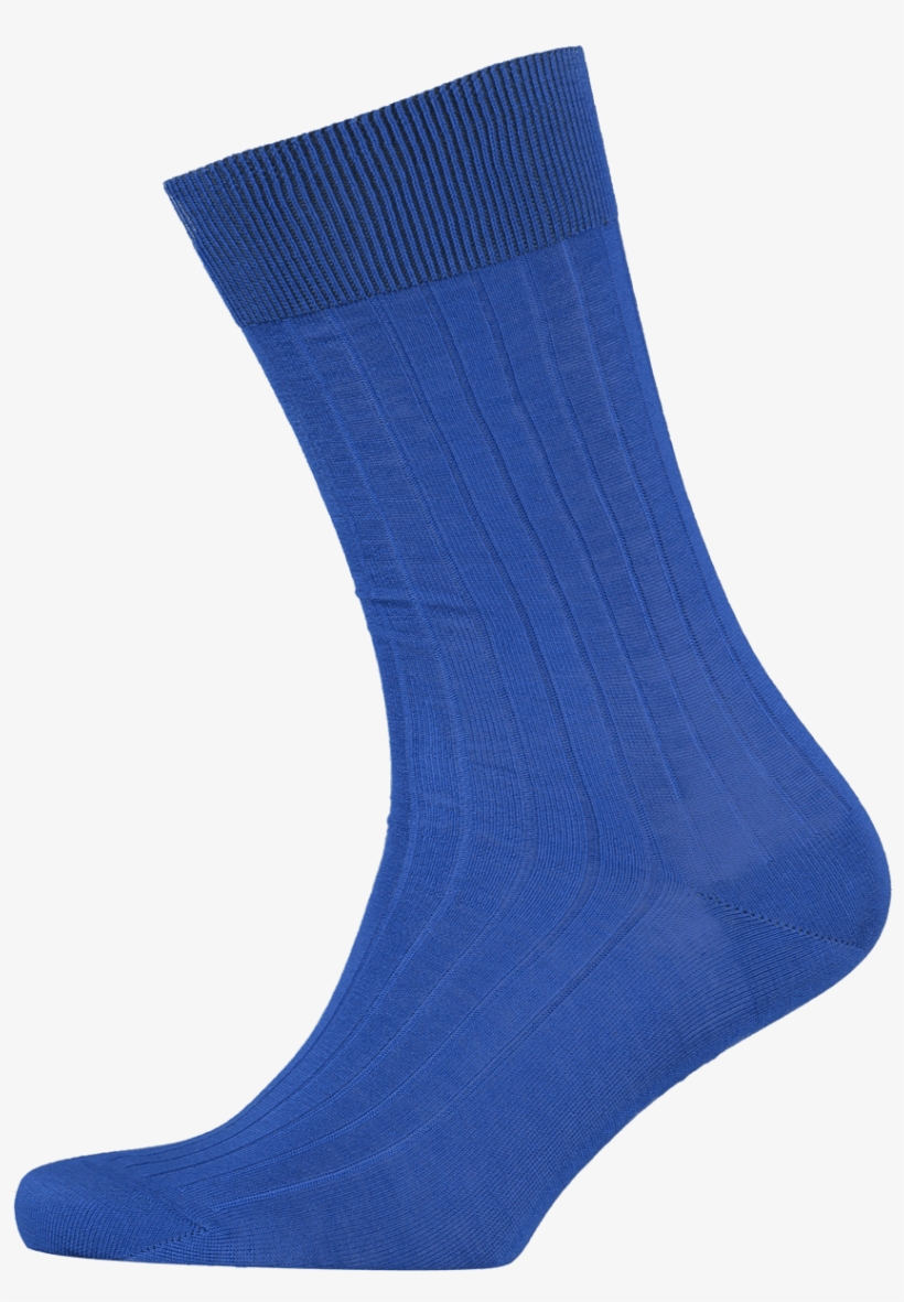 Menswear Socks Cotton Ribbed Cobalt Blue - Blue Socks Png, transparent png
