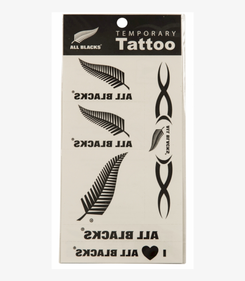 New Zealand All Blacks Temporary Team Tattoos - All Blacks Rugby Tattoos, transparent png