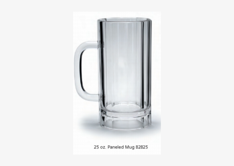 Plastic Beer Mugs - 20 Oz. Paneled (case, transparent png