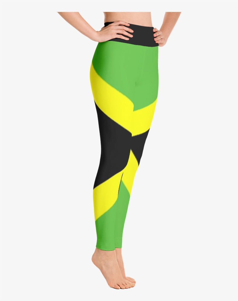 Jamaican Flag Yoga Leggings - Rainbow Rogue Yoga Pants, transparent png