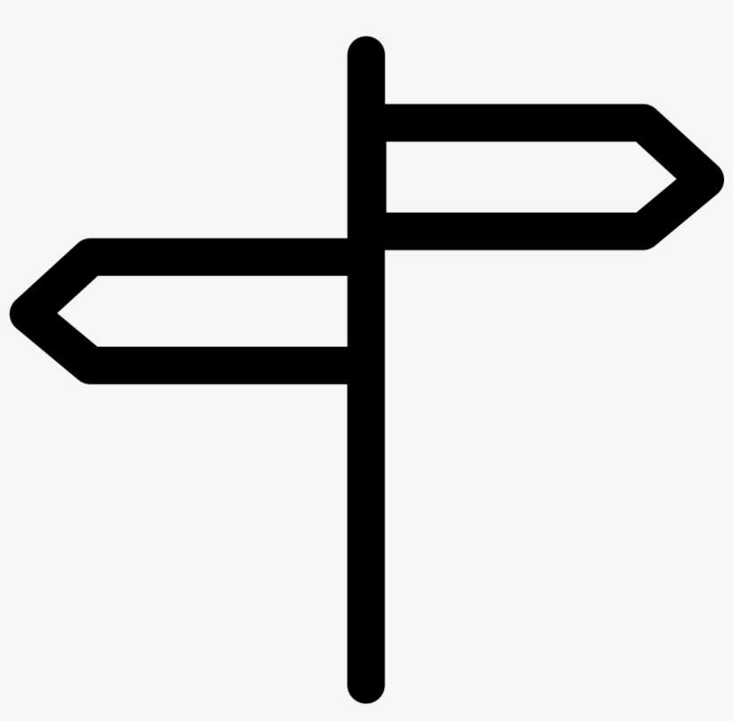 Directional Arrows Signals On A Pole Comments - Differences Icon, transparent png