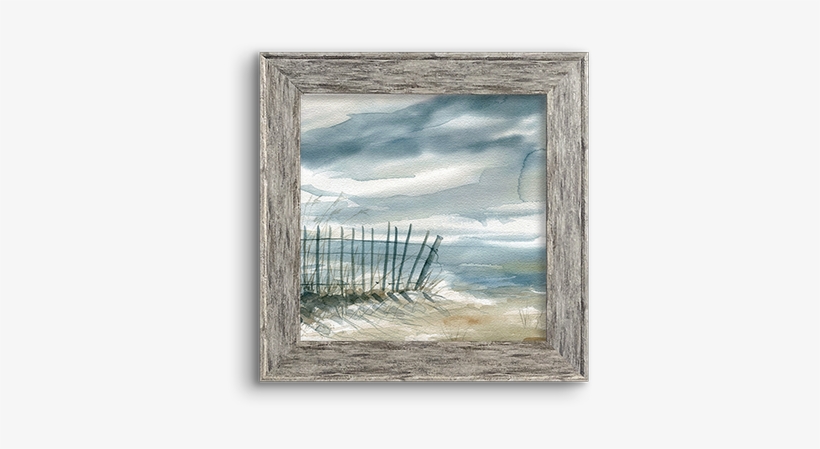 Coastal Watercolor ~ Fence - East Urban Home Subtle Mist I Painting Print On Wrapped, transparent png