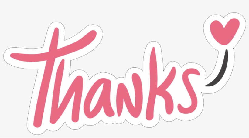 Thanks - Calligraphy, transparent png