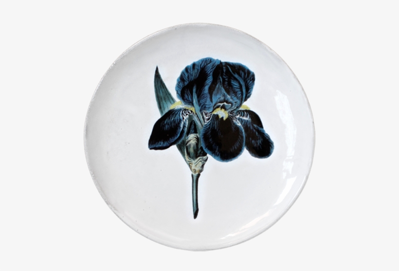 Iris Flower Dinner Plate - Blue, transparent png