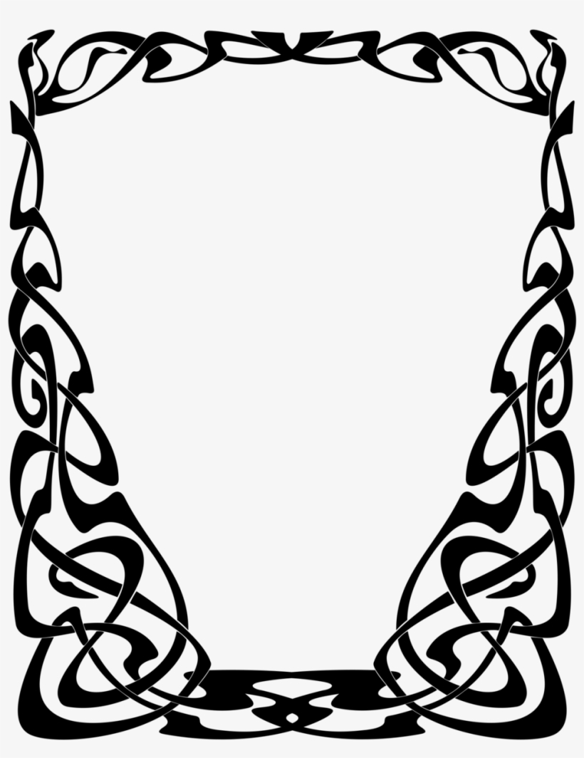 Frame Clipart Art Nouveau - Art Nouveau Vector Png, transparent png