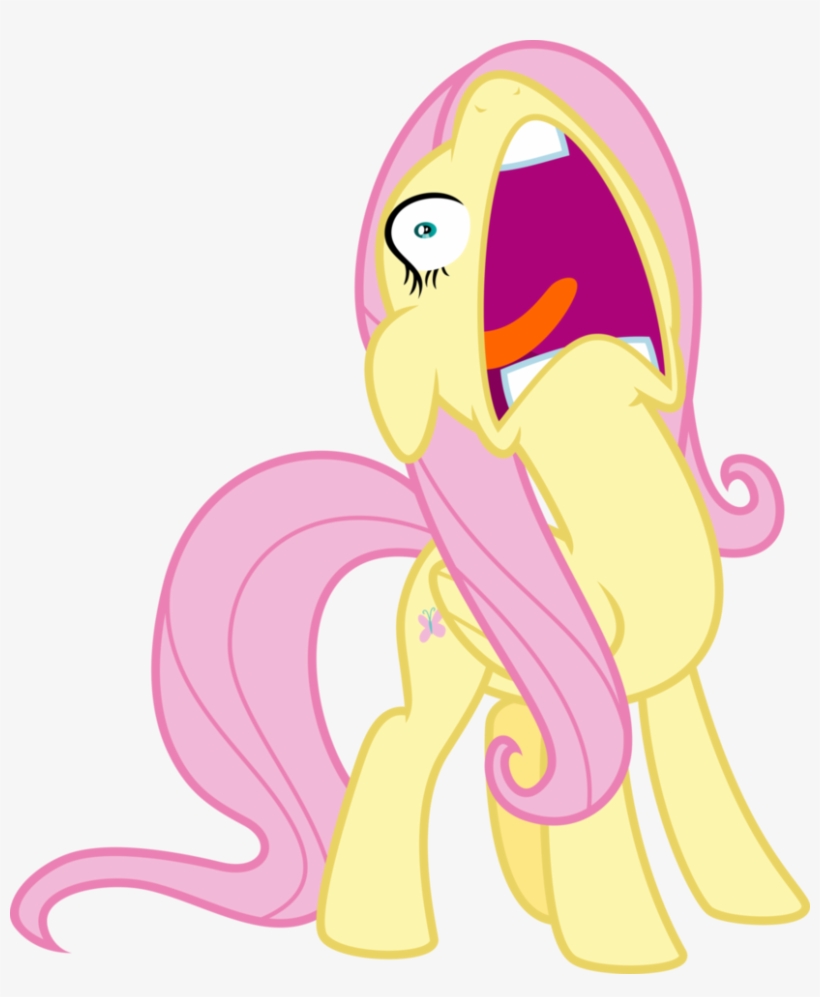 Fluttershy The By Aethon On Deviantart - Fluttershy Scream Vector, transparent png