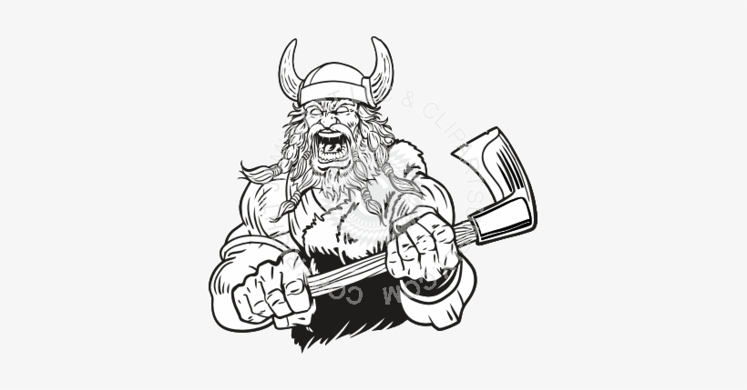 Viking Yelling With Axe And Shield - Viking Face, transparent png