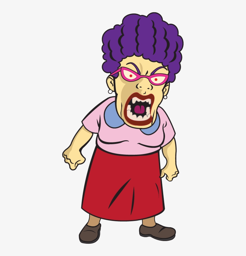 Clipart Royalty Free Collection Of Angry Old Lady High - Mad Teacher Clip Art, transparent png