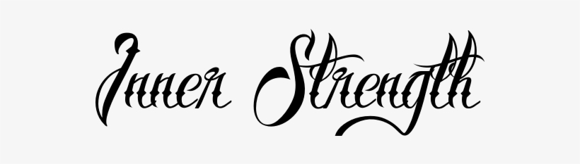Inner Strength Black Ink Tattoo - Dipankar Name, transparent png