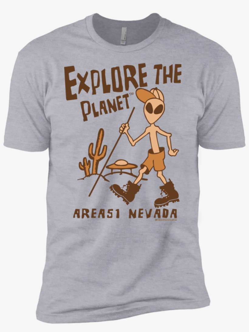 Alien Explore The Planet Premium Mens Ufo T-shirt - Shirt With Chest Logo, transparent png