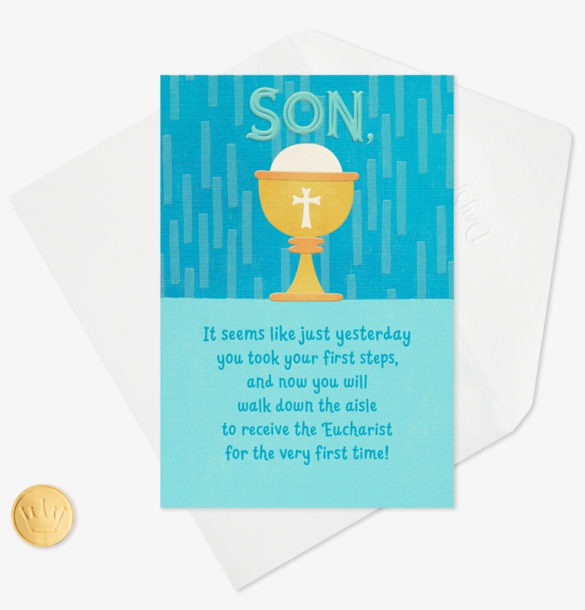 Growing Up And Growing In Faith First Communion Card - Wine Glass, transparent png