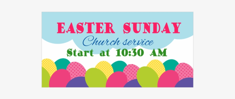 Easter Sunday Church Service Vinyl Banner With Time - Fête De La Musique, transparent png