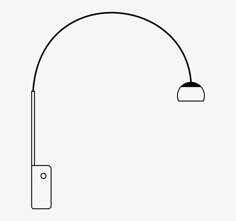 Lampada Arco Di Achille Castiglioni Per Flos - Line Art, transparent png
