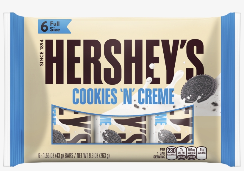 Hershey's Cookies 'n' Creme White Chocolate Candy Bar, - Hershey's Cookies N Creme, transparent png