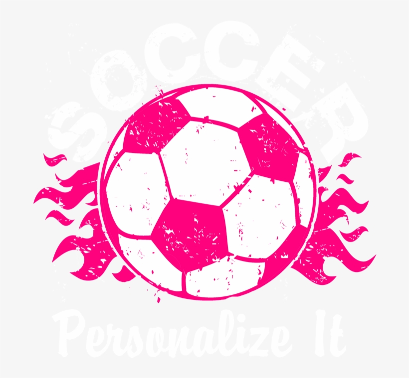 Personalized Soccer Flames Women's Dark T-shirt - Balones De Futbol De Caricatura, transparent png