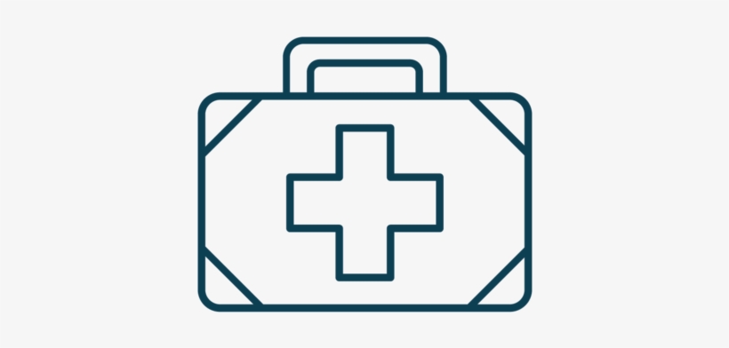 Briefcase With Medical Cross Representing Medical Negligence - Accesorios De Doctor Para Colorear, transparent png