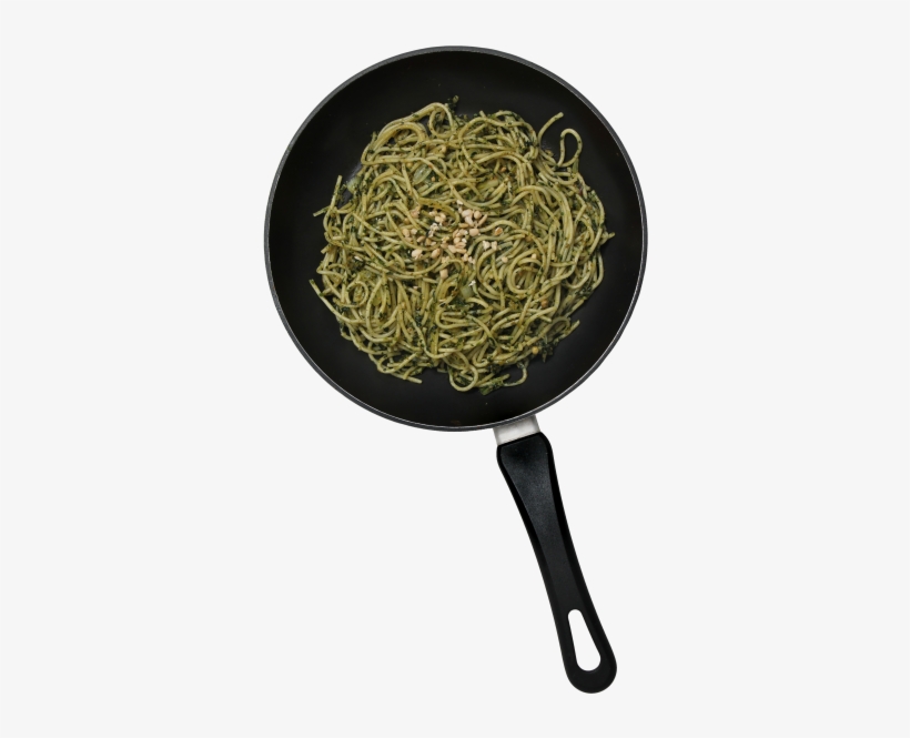 Pan With Spaghetti And Pesto - Hot Dry Noodles, transparent png