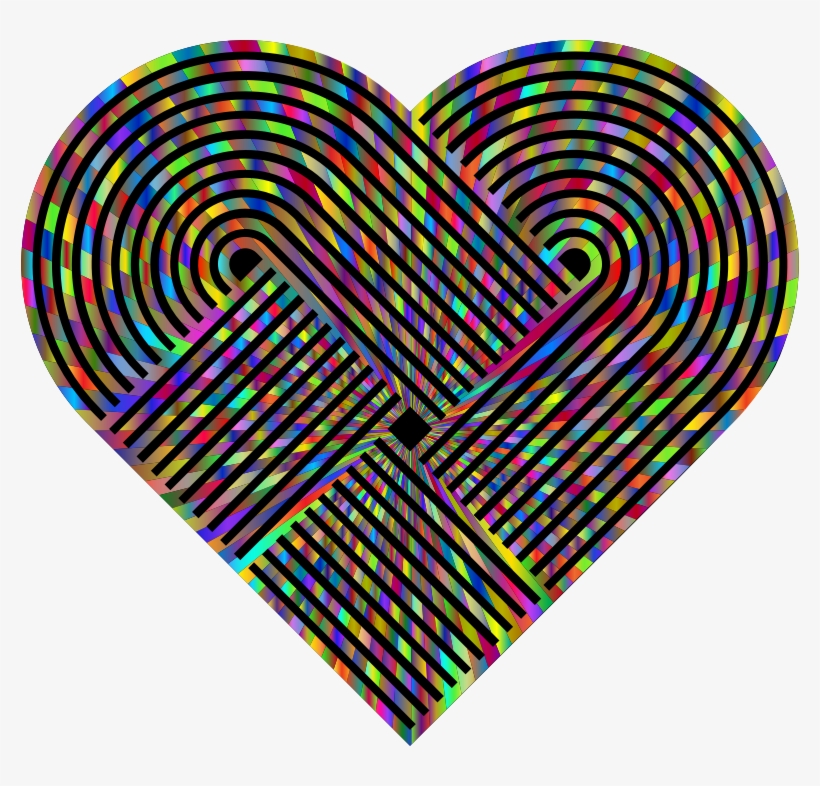 Radiant Interleaved Heart Design With Bg - Heart, transparent png