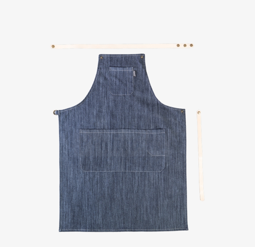 Denim Apron With Leather Straps - Sweater Vest, transparent png