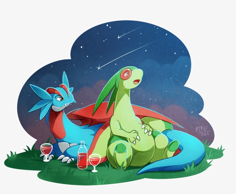 Salamence And Flygon, transparent png