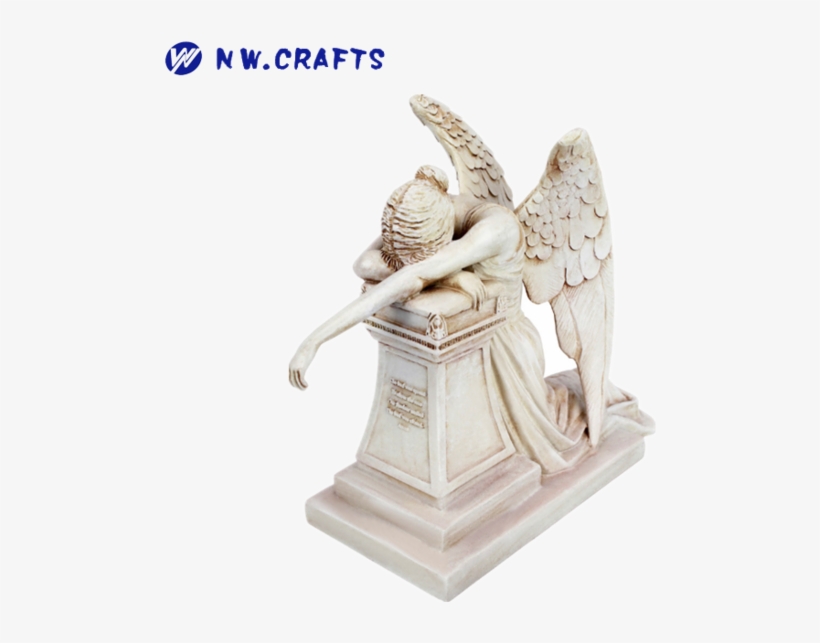 Antique White Religious Figurine Crafts Resin Weeping - Statue, transparent png