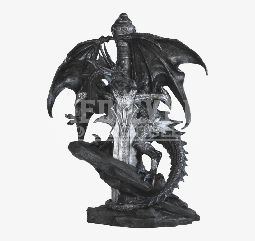 Dragon Guarding A Sword, transparent png