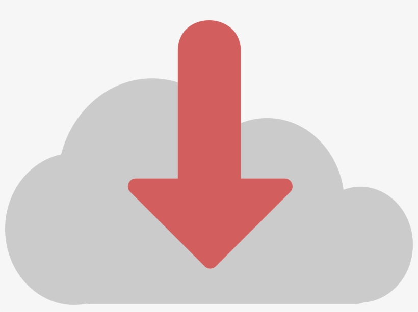 Cloud Download Pink Arrow Clipart - Sign, transparent png
