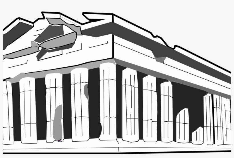 Parthenon Column Computer Icons Download Ancient Greek - Black And White Parthenon, transparent png