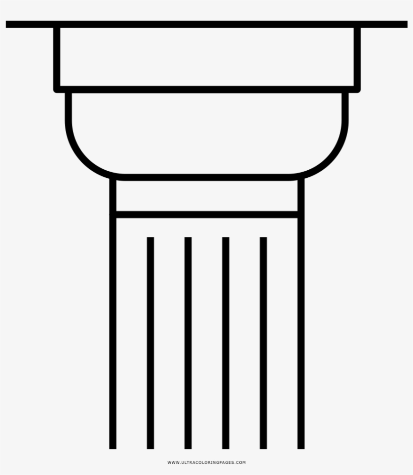 Greek Column Coloring Page - Columnas Griegas Para Colorear, transparent png