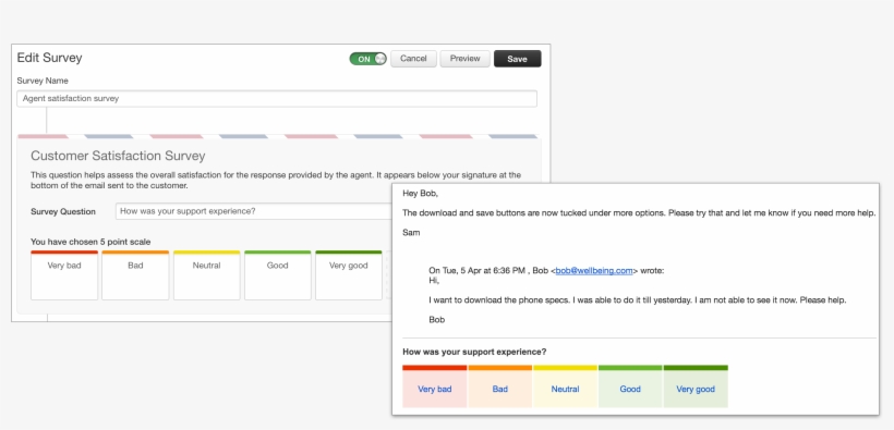 Once A Customer Takes The Survey, The Point Scale Will - Freshdesk Customer Satisfaction Survey, transparent png