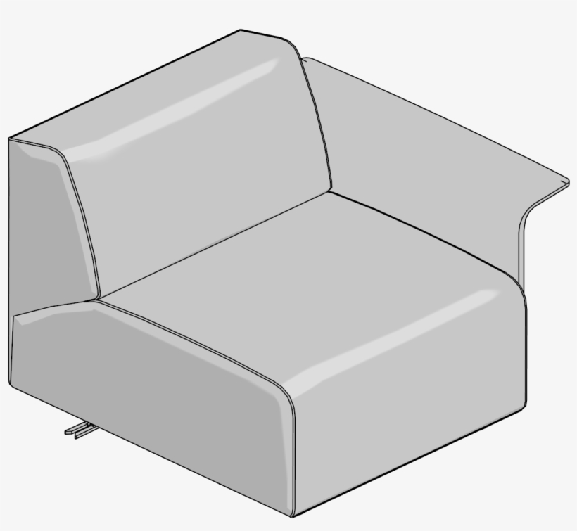 Lnge Chair-rh,arm,low Back,wood Arm - Sofa Bed, transparent png