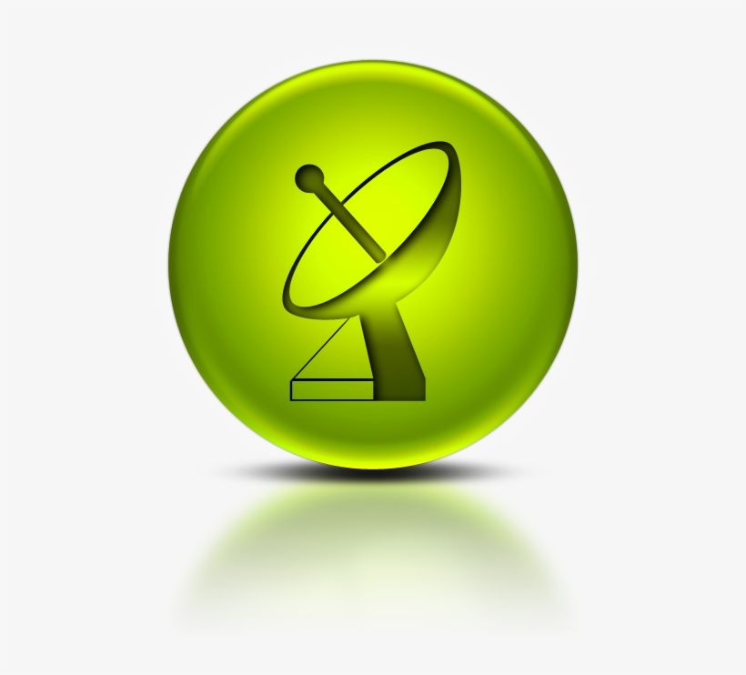 082625 Green Metallic Orb Icon Business Satellite Dish - Key Icon Png Green, transparent png