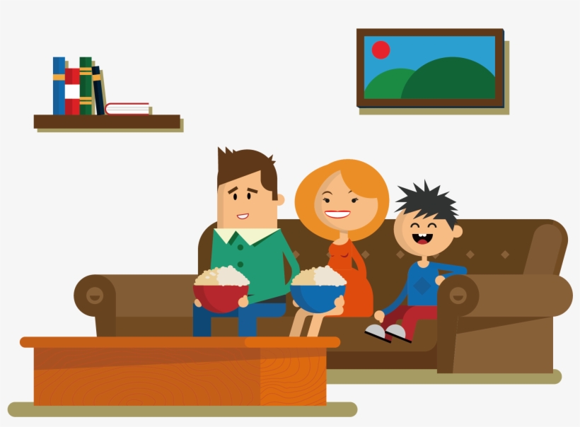 Png Freeuse Couch Sitting Drawing Cartoon A - Excess Of Tv Watching, transparent png