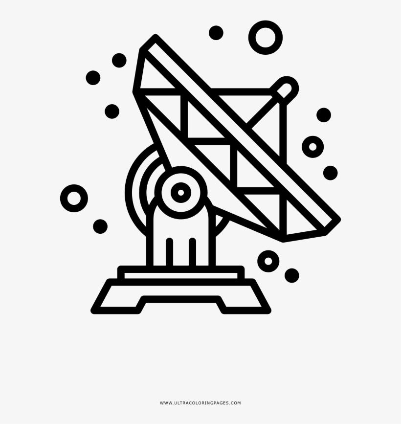 Satellite Dish Coloring Page - Satellite Dish, transparent png